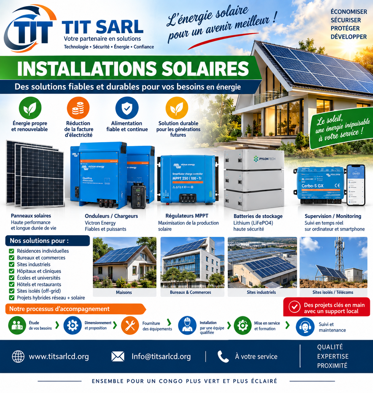 Installations solaires — les solutions TIT SARL
